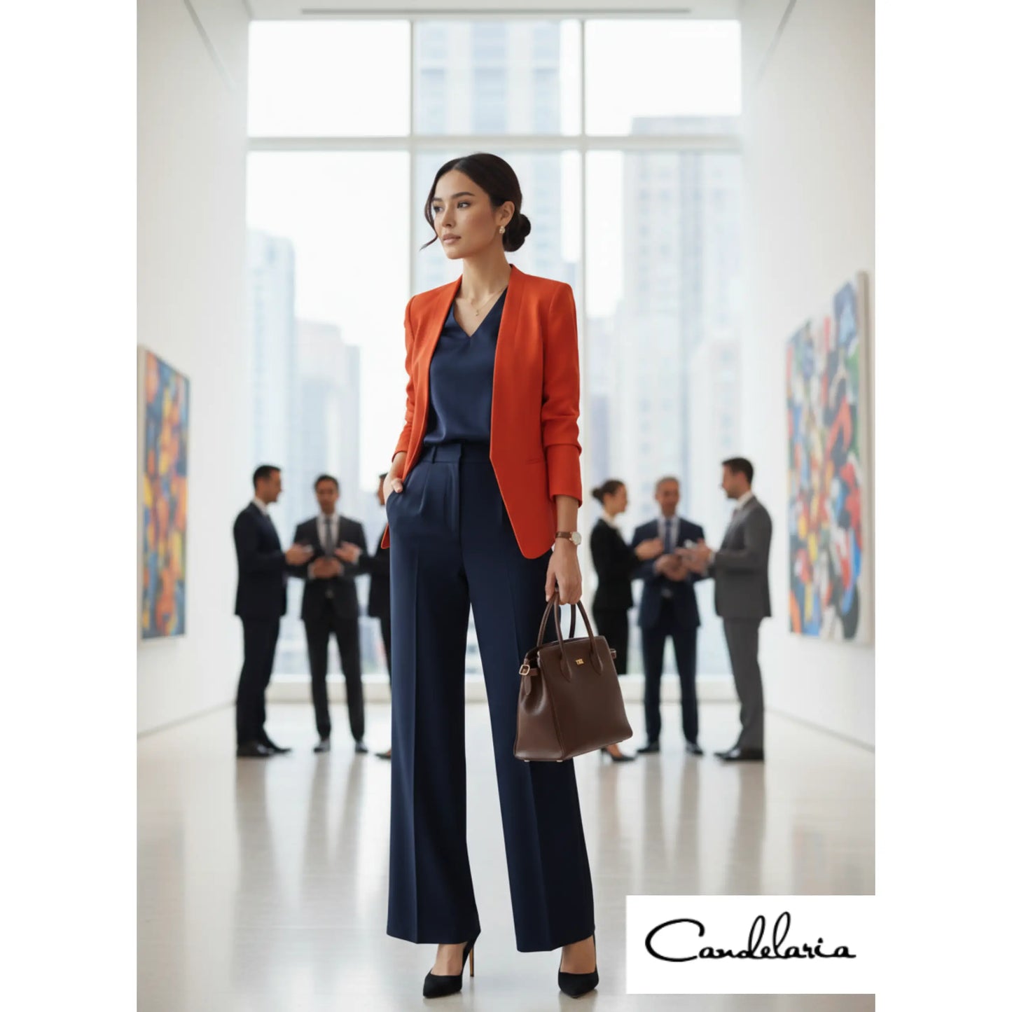 Blazer ejecutivo entallado para mujer