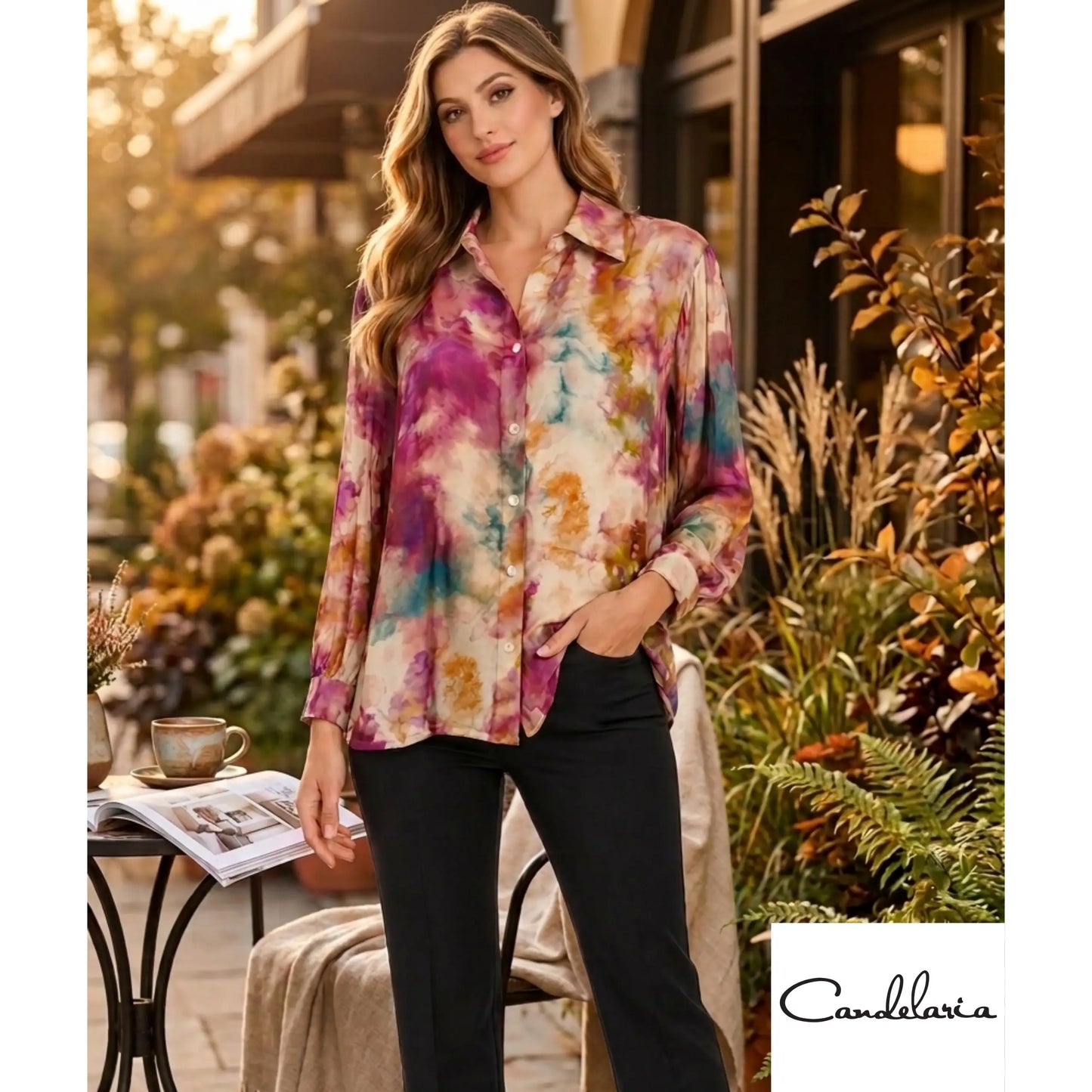Blusa elegante estampada - Ref: 5286-170