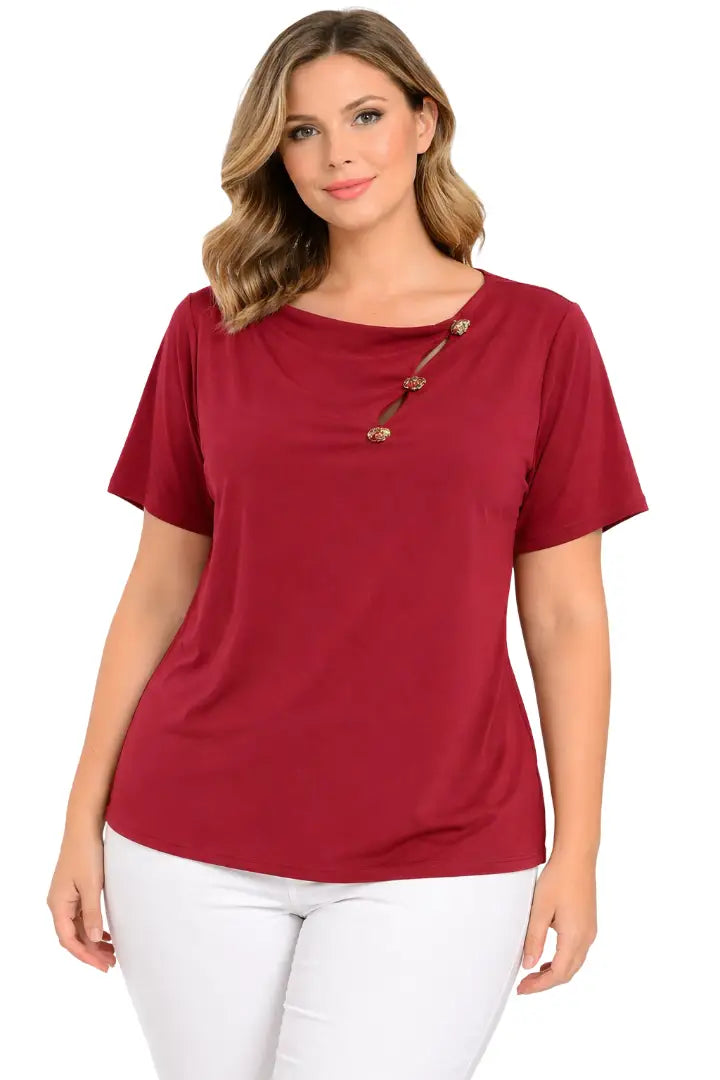 Blusa elegantes talla plus - Ref: 1142649-110