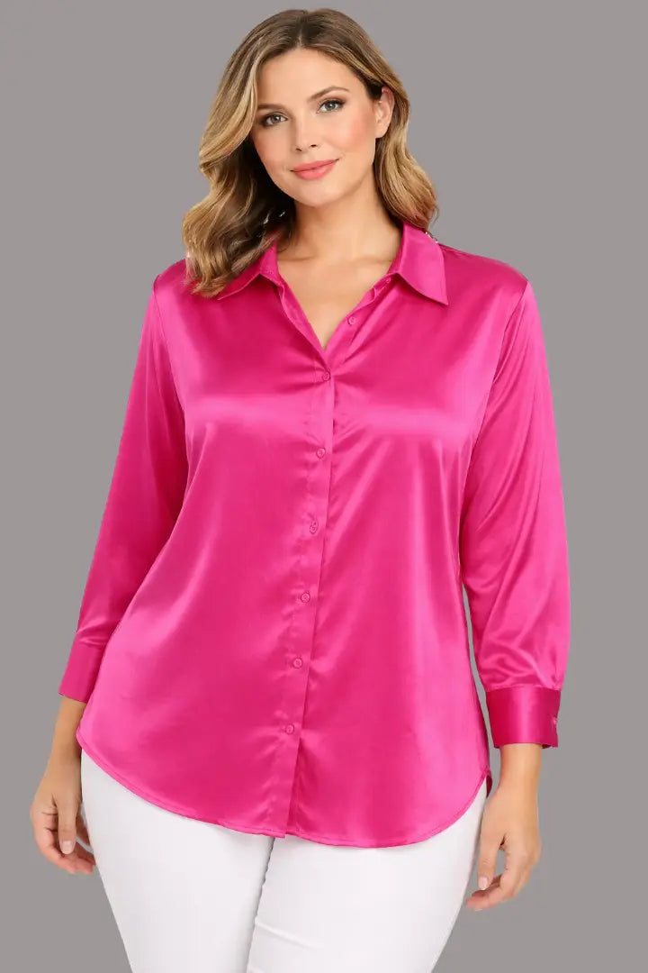 Blusas para oficina talla plus- Ref: 5170016-100