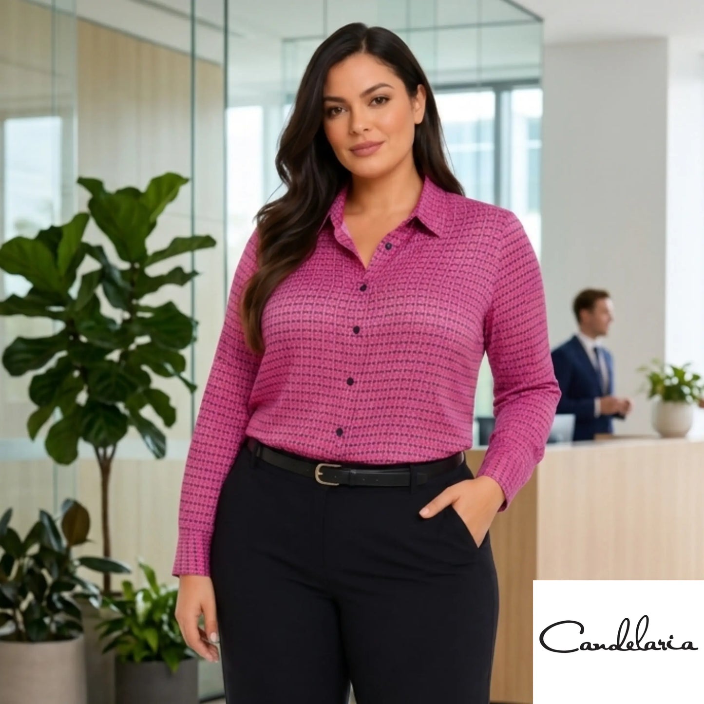 Blusa talla grande para el trabajo - Ref: 21121YC-175