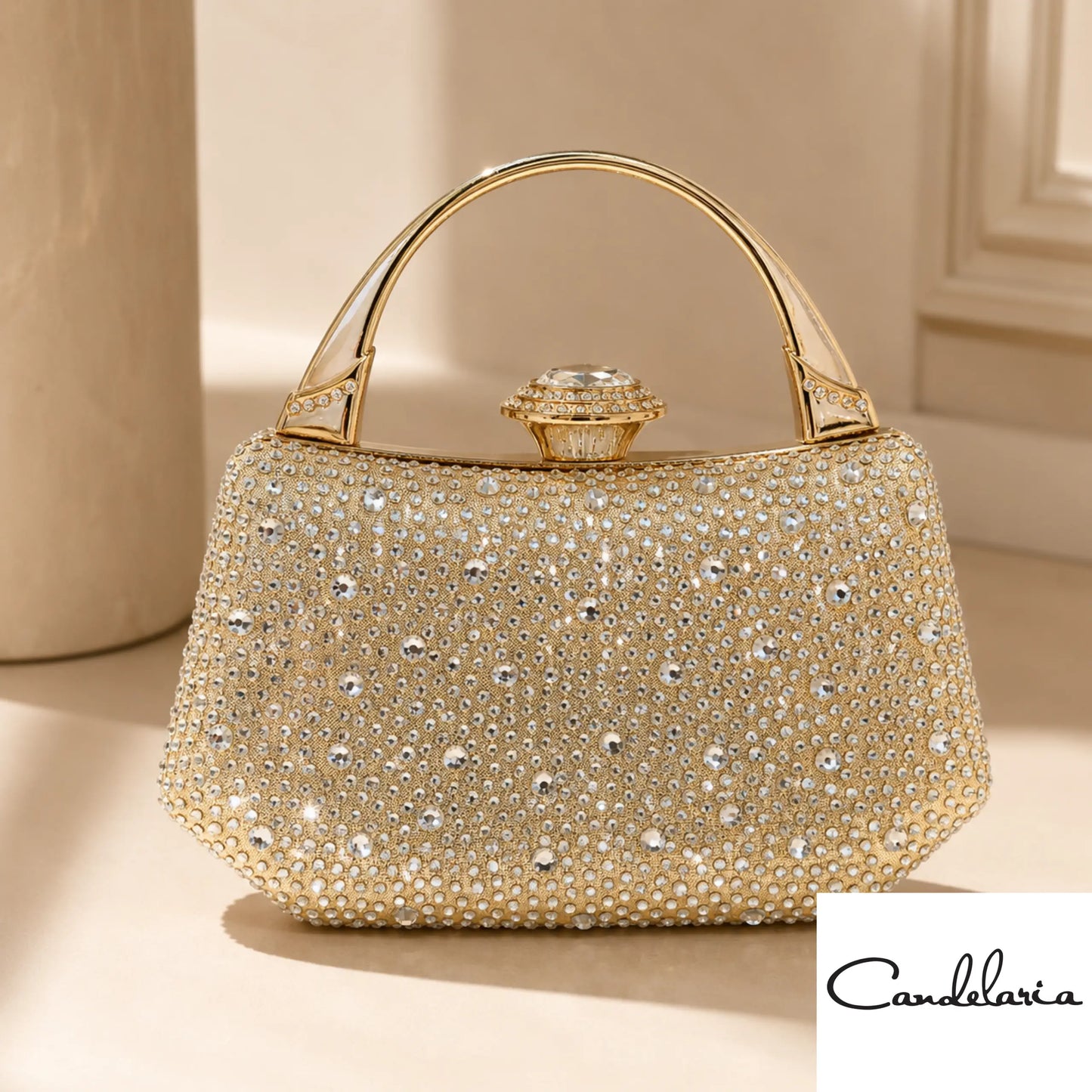 Bolso con cristales incrustados - Plu: 49352