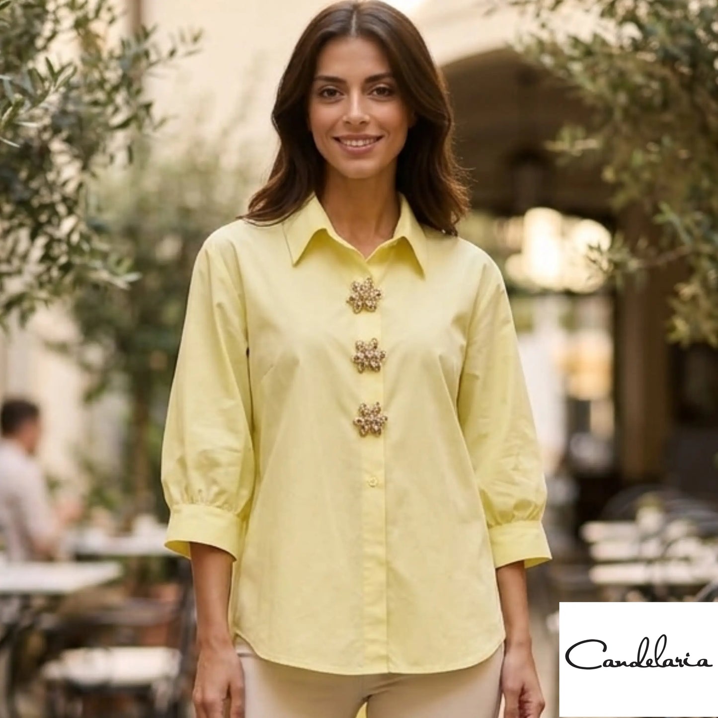 Camisa para mujer amarilla - Ref: 5892-180