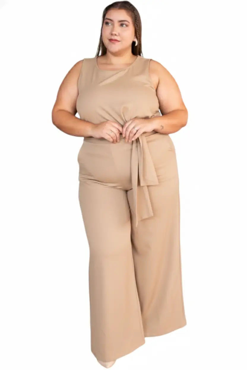Enterizo largo plus size femenino