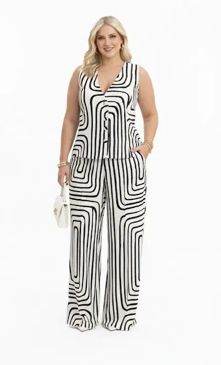 Set plus mujer estilo relajado