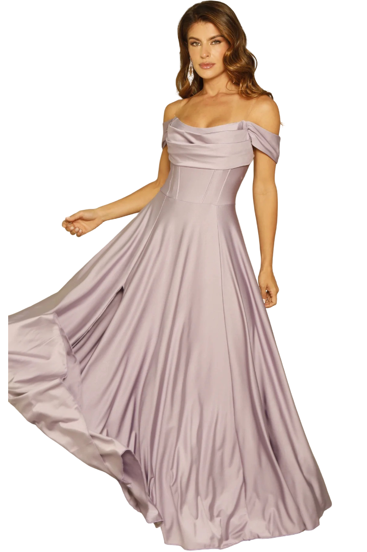 Vestido largo glam escote elegante