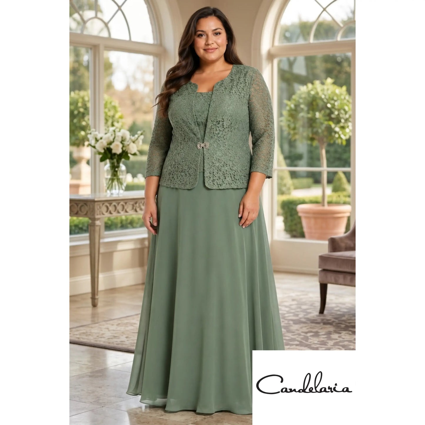 Vestido femenino plus para eventos - Ref: 1820-520