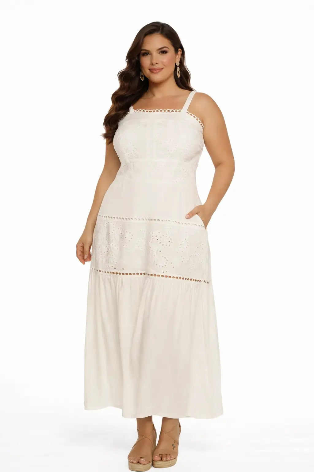 Vestido largo casual plus tendencia