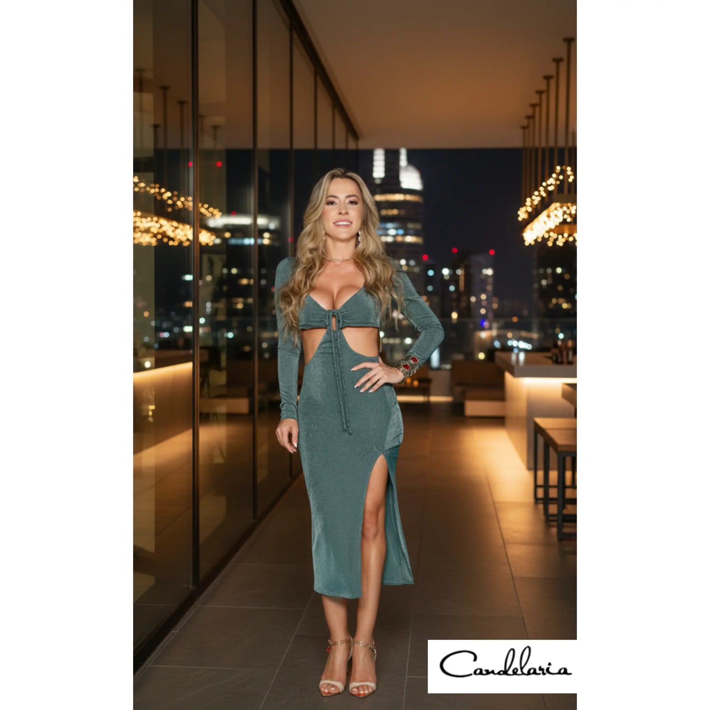 Vestido midi de fiesta