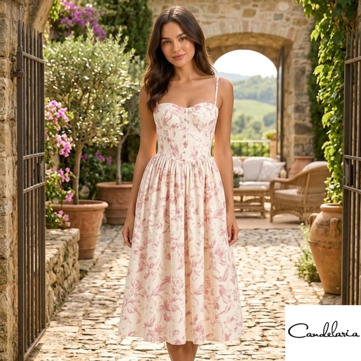 Vestido largo de moda fiesta de día - Ref: WH7270-250