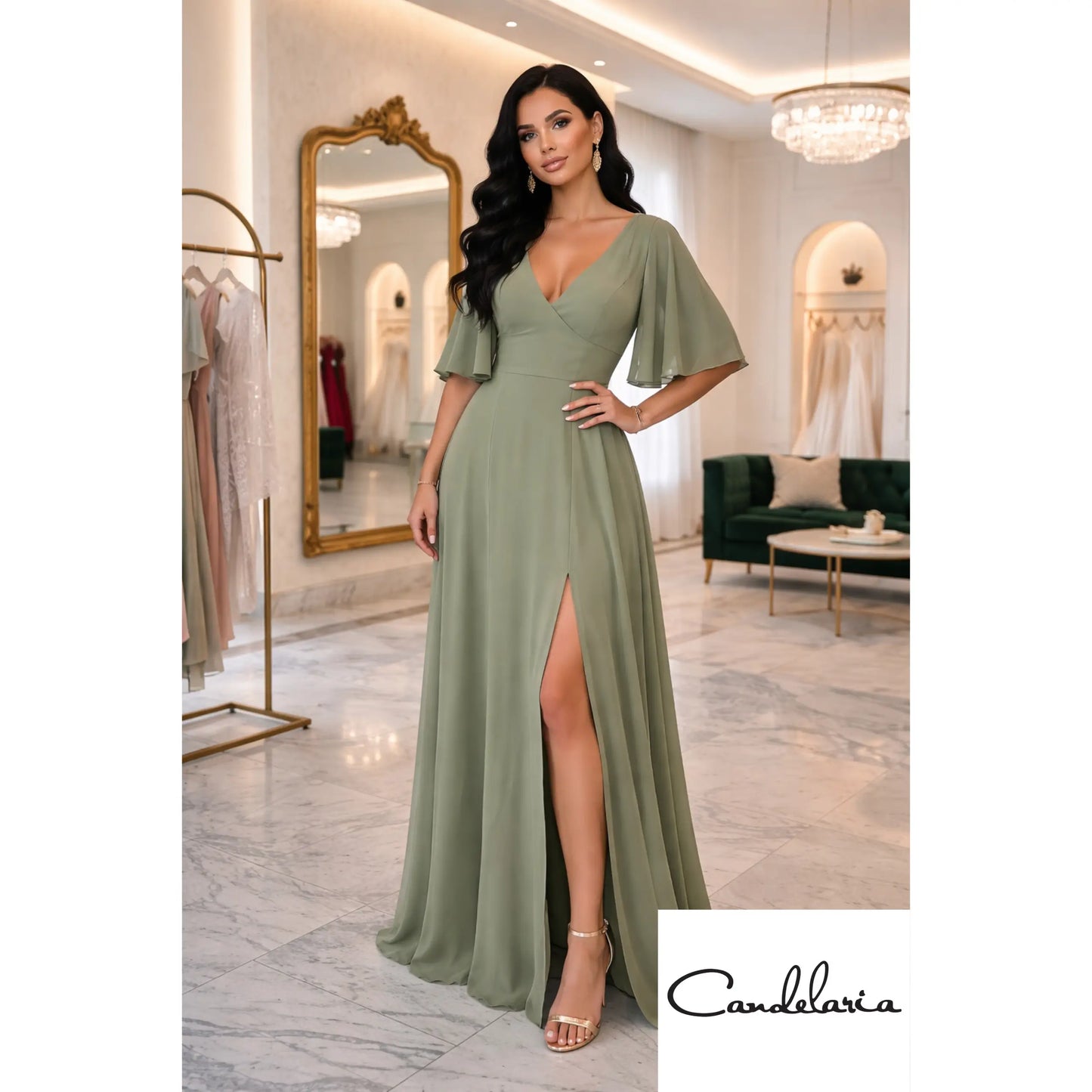 Vestido para matrimonio curvy - MF25297P-290