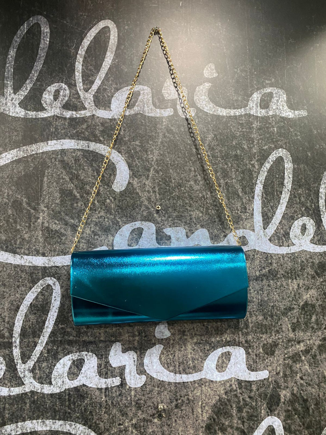 CARTERA AZUL ESPEJO