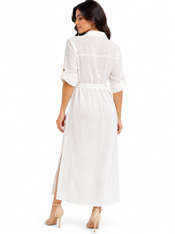 Vestido camisero casual - Ref: S11159-200 | Blanco | PLU 60464
