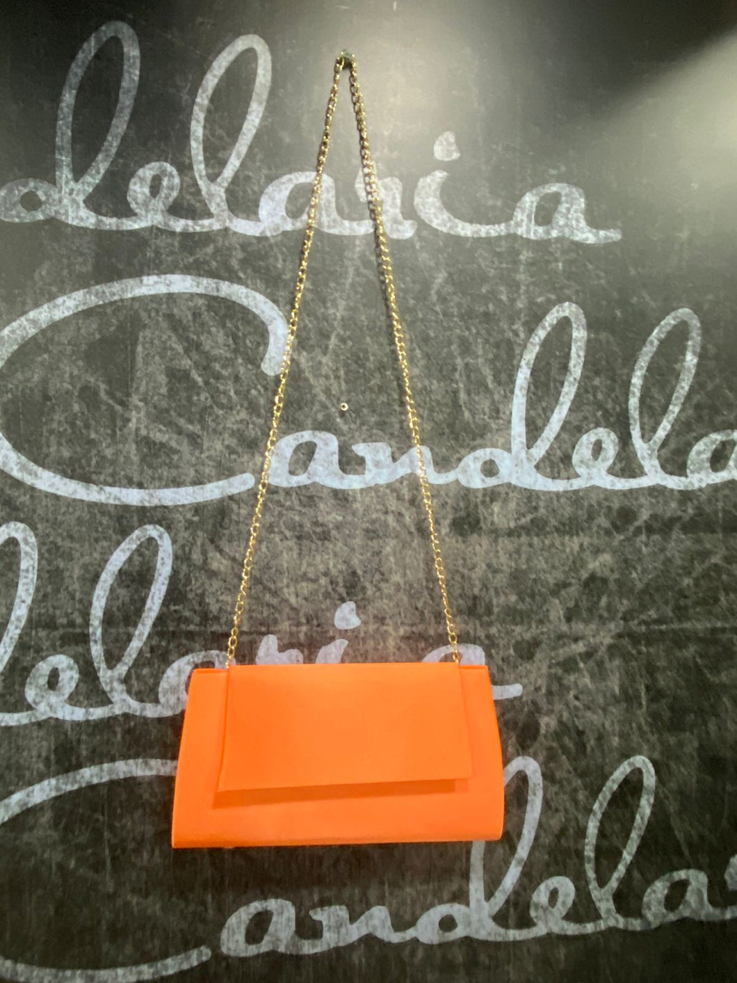 CARTERA NARANJA SATIN