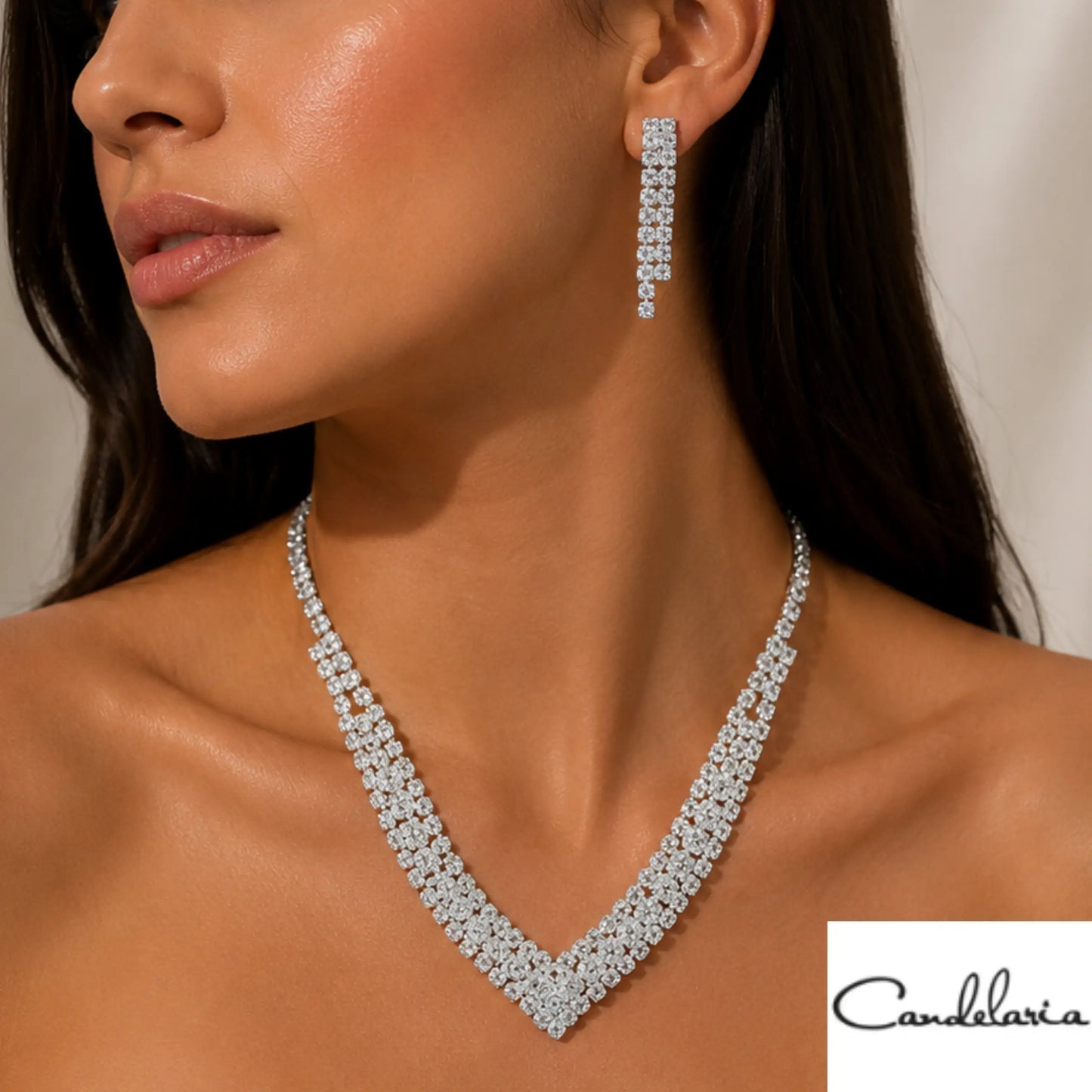 Accesorios plateados para vestido formal - Plu: 1000