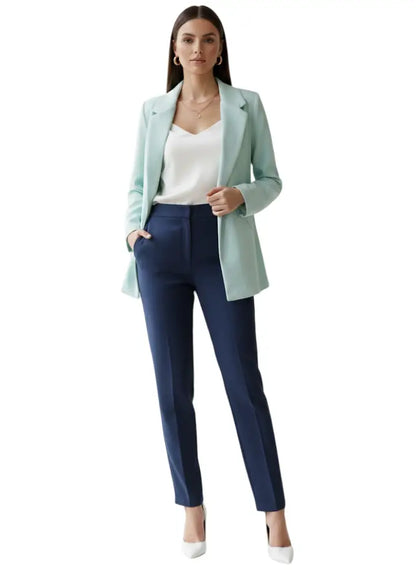 Blazer ejecutivo azul menta para oficina