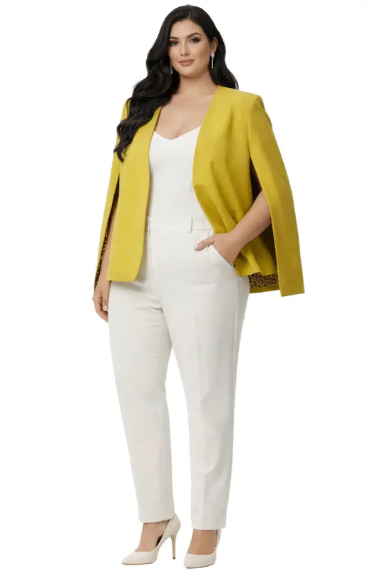 Blazer formal para oficina con forro de animal print