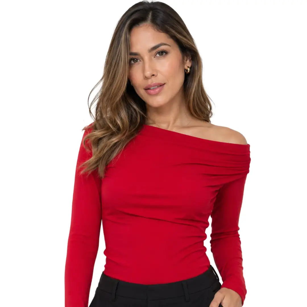 Blusa con un solo hombro descubiertos - Ref: K20966-90