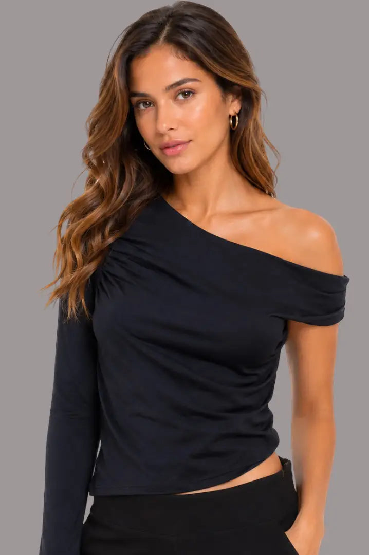 Blusa con un solo hombro descubiertos - Ref: K20966-90