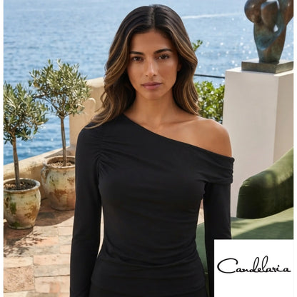 Blusa con un solo hombro descubiertos - Ref: K20966-90