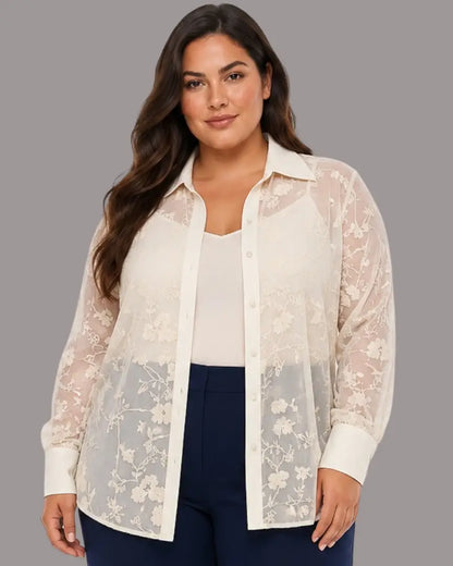 Blusa curvy bordada - Ref: 1142755-120