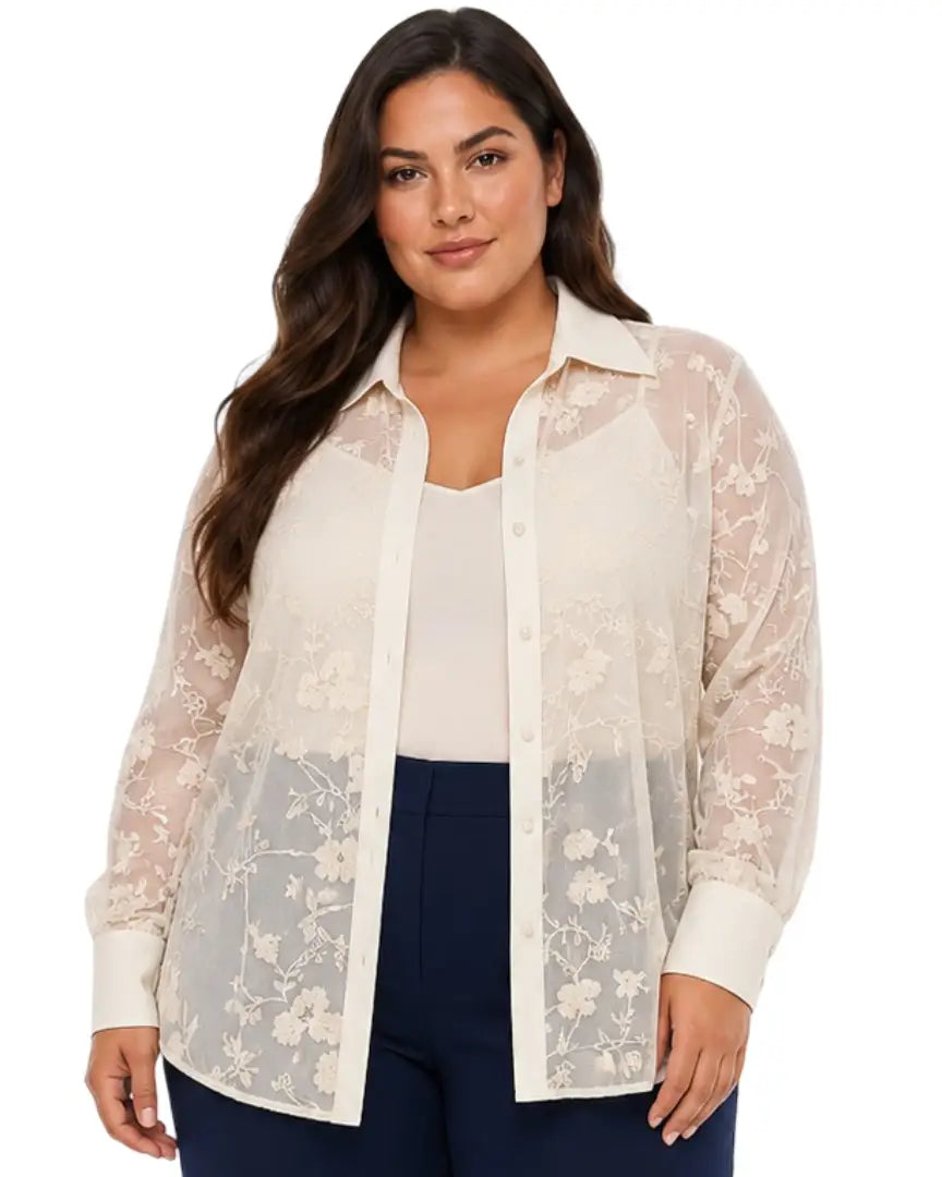 Blusa curvy bordada - Ref: 1142755-120