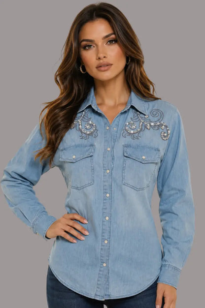 Blusa de jeans - Ref: 13483-220