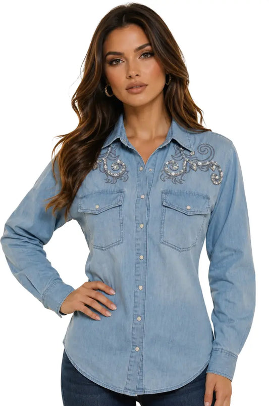 Blusa de jeans - Ref: 13483-220