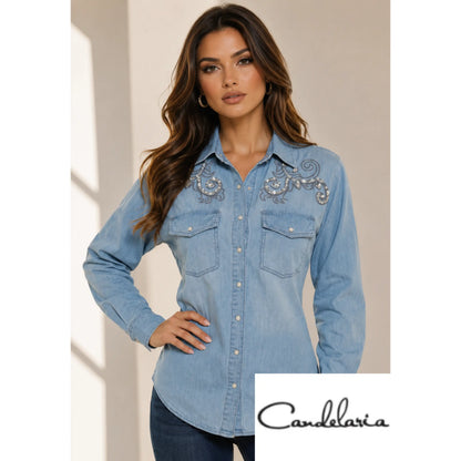 Blusa de jeans - Ref: 13483-220