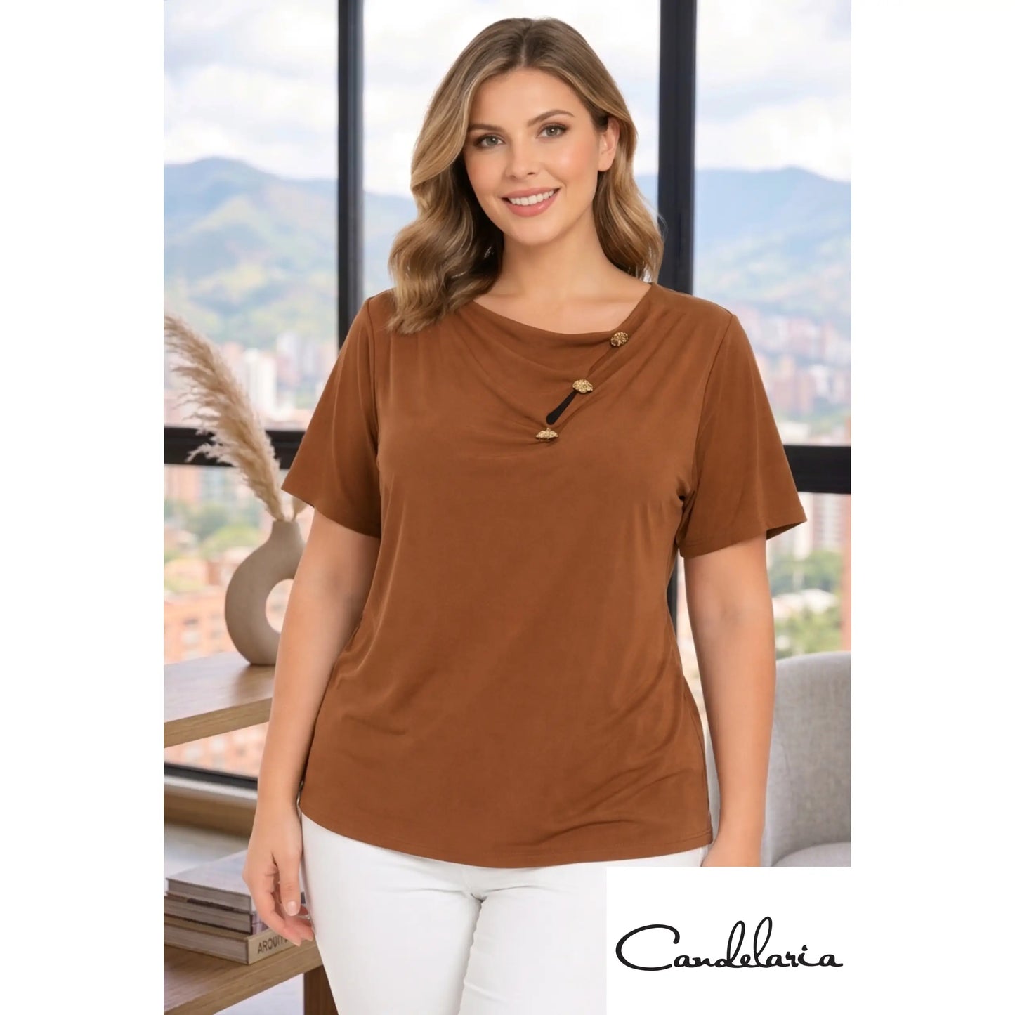 Blusa elegantes talla plus - Ref: 1142649-110