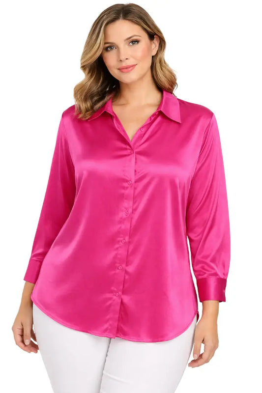 Blusas para oficina talla plus- Ref: 5170016-100