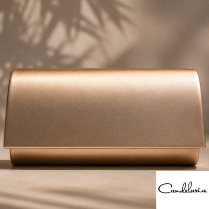 Bolso de mano bronce satinado - Plu: 701