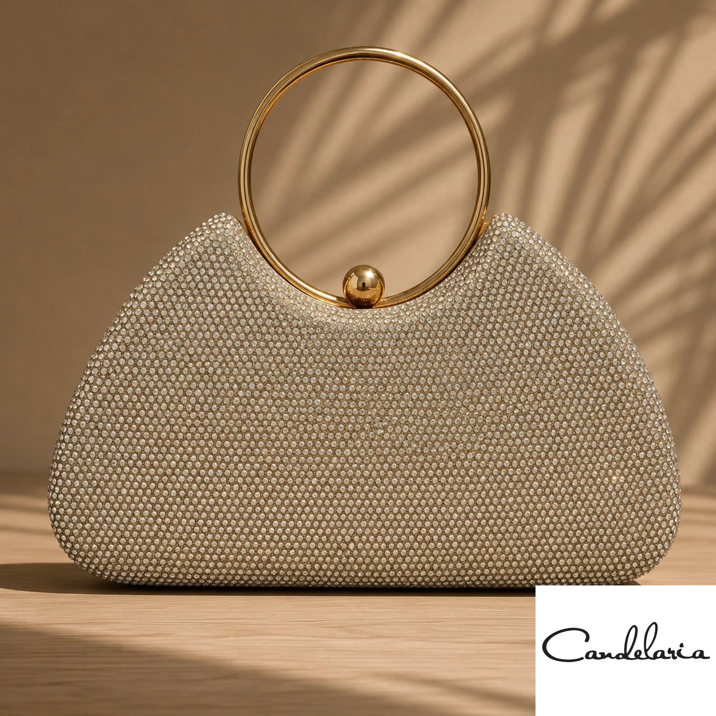 Bolso de mano con pedrería - Plu: 49352