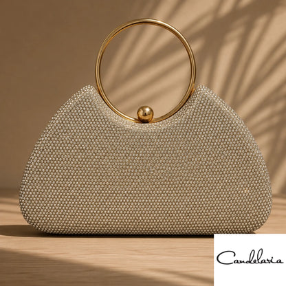Bolso de mano con pedrería - Plu: 49352