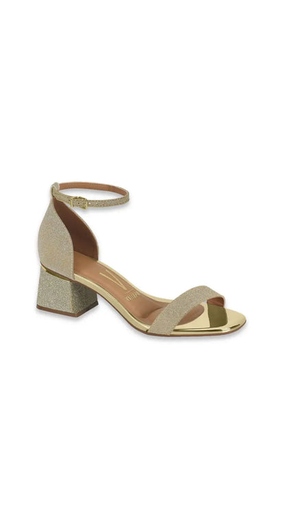 Calzado tela shine paris/metal glamour dorado, oro rosa