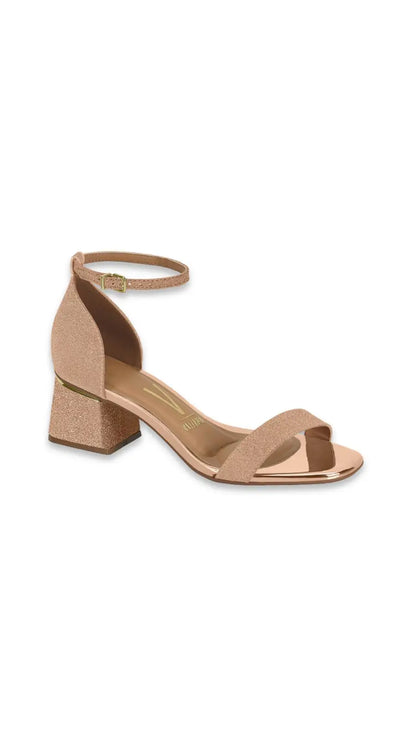 Calzado tela shine paris/metal glamour dorado, oro rosa