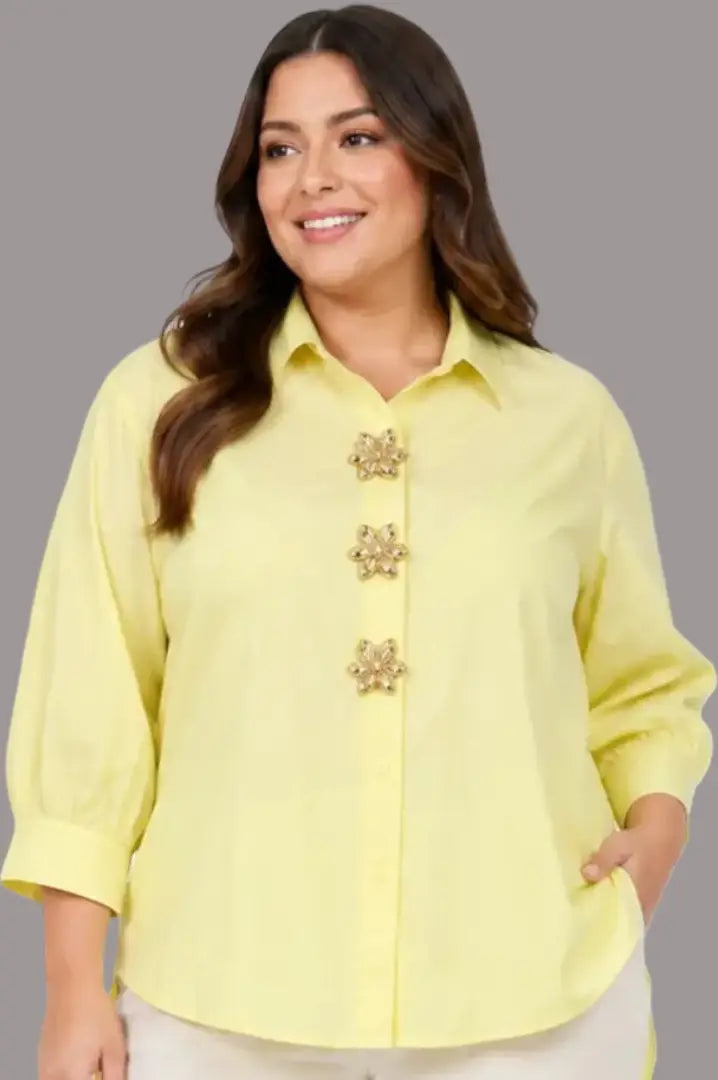 Camisa plus amarilla - Ref: 5892-180