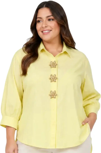Camisa plus amarilla - Ref: 5892-180