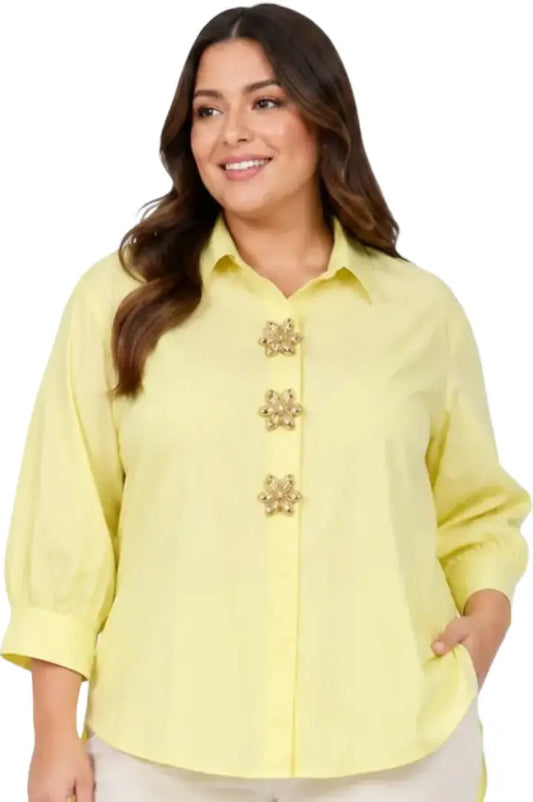 Camisa plus amarilla - Ref: 5892-180