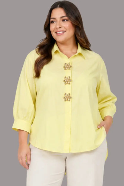 Camisas plus con flores - Ref: 5892-180