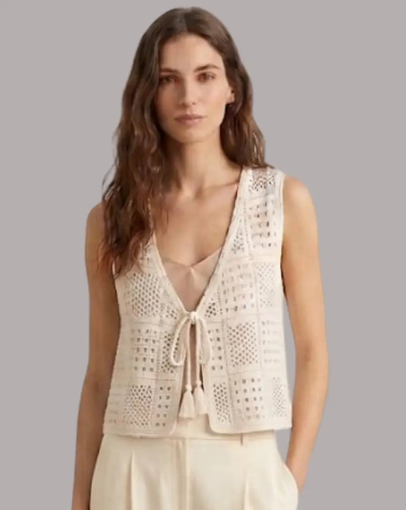 Chaleco beige de hilo - Ref: 7405-100