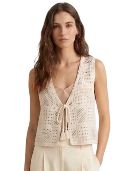 Chaleco beige de hilo - Ref: 7405-100