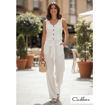 Chaleco sastre con botones contrastantes