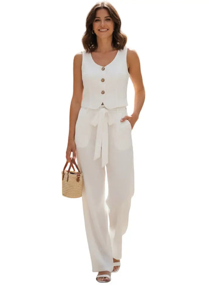 Chaleco sastre con botones contrastantes