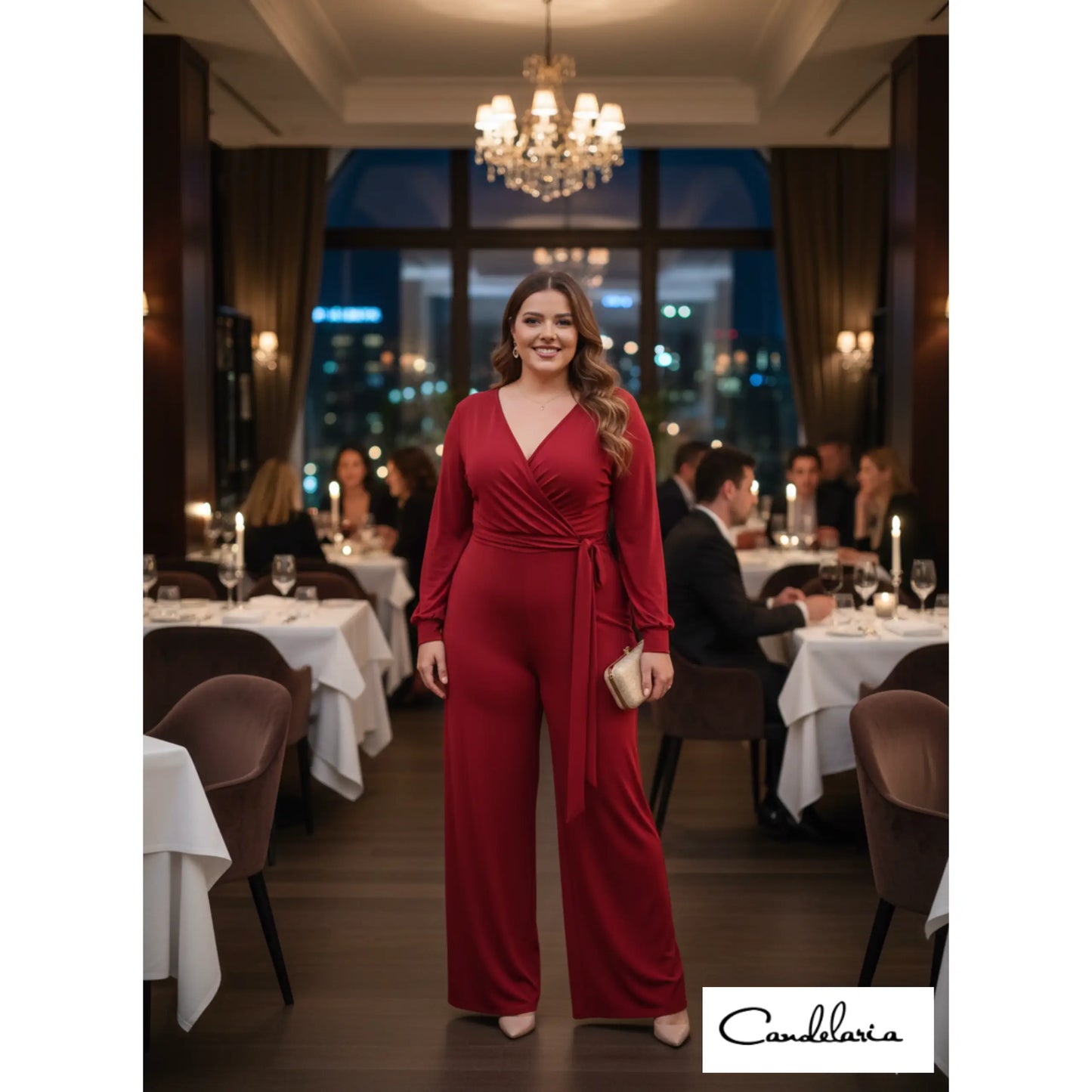 Enterizo largo plus elegante