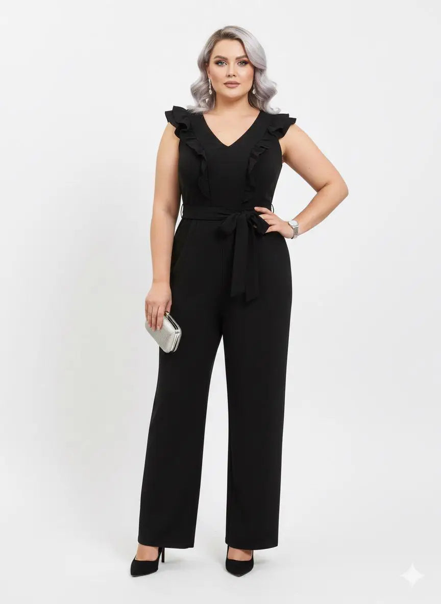 Enterizo largo plus size elegante