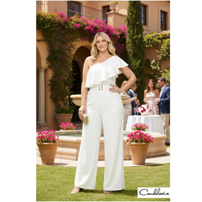 Enterizo plus glam largo diseño elegante