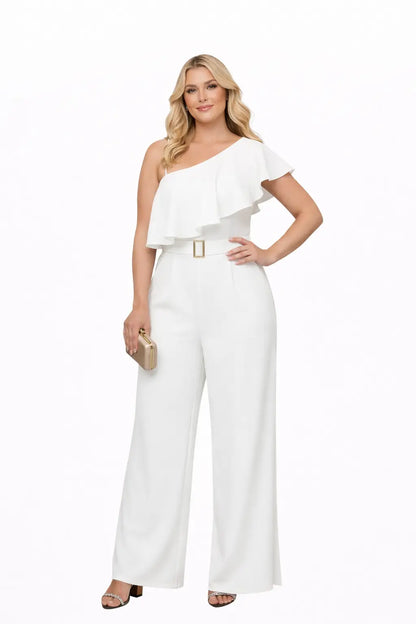 Enterizo plus glam largo diseño elegante