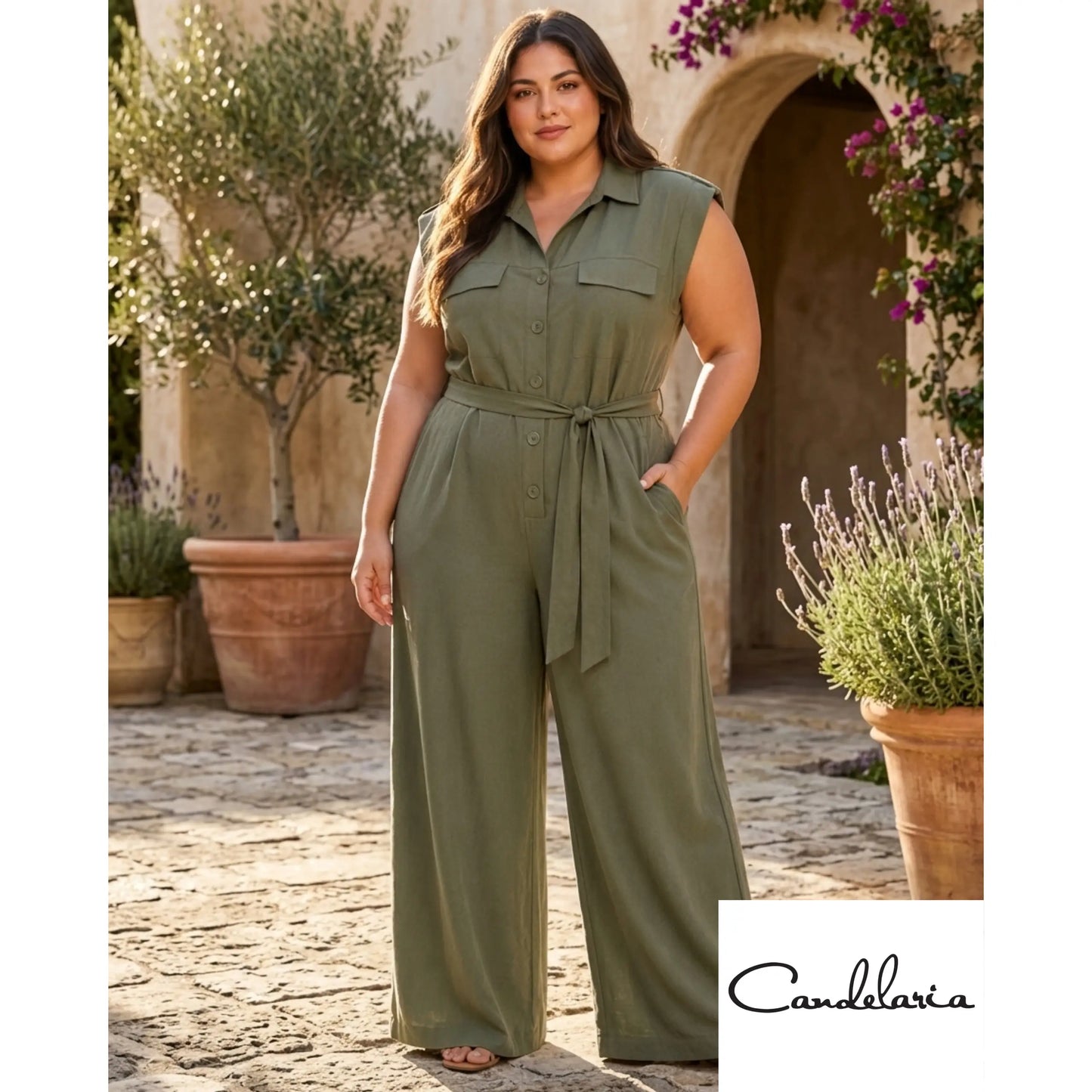 Enterizo plus moderno para mujer casual - Ref: 114270B-210