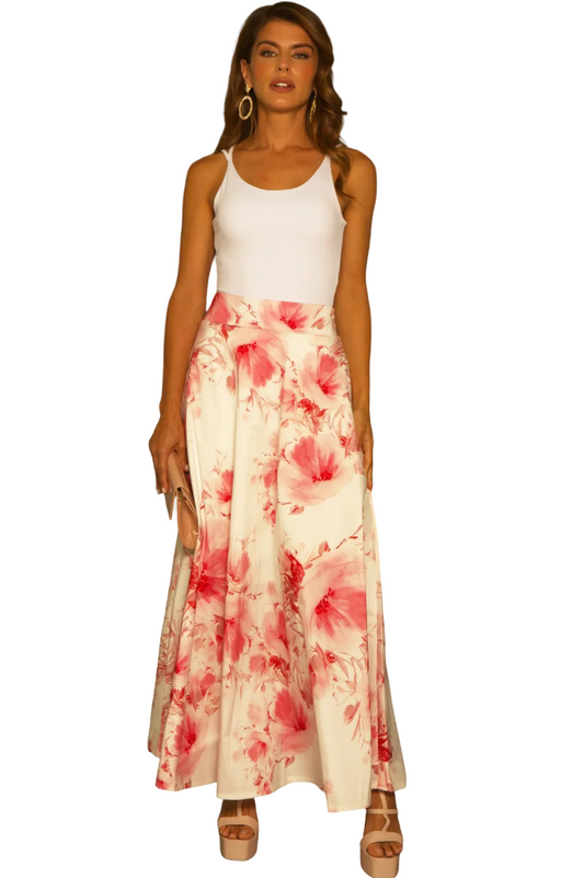 Falda casual mujer - Blanca